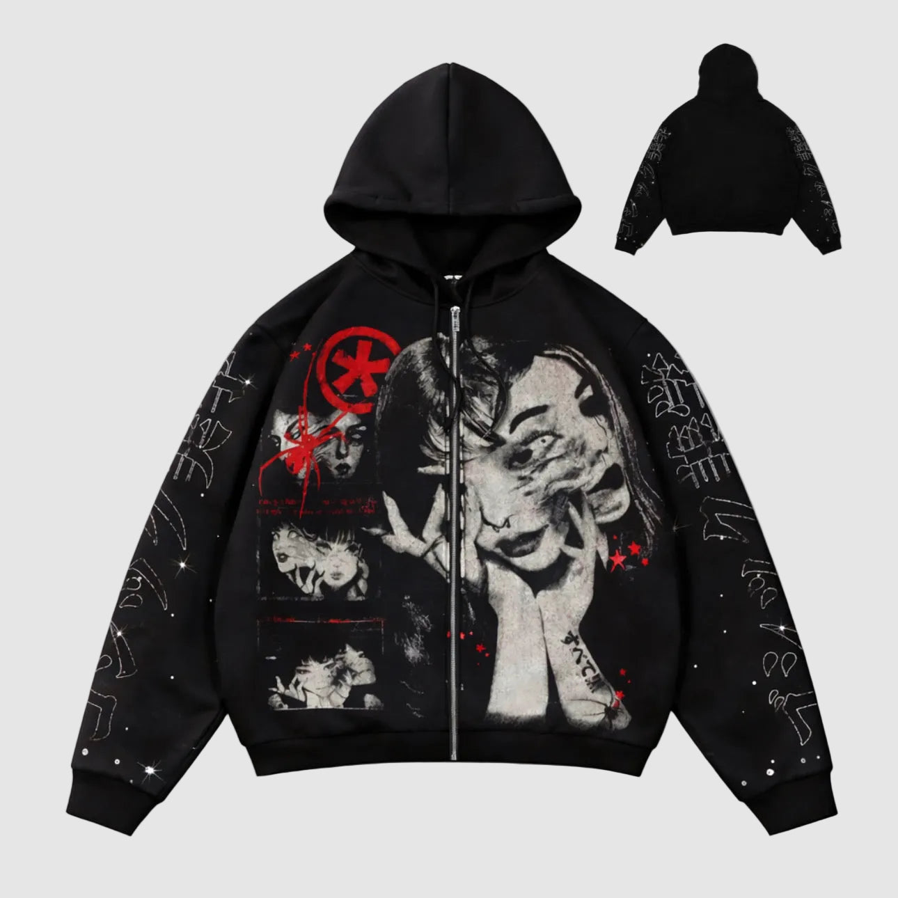 JAMIRR Distorted Vision Zip Hoodie