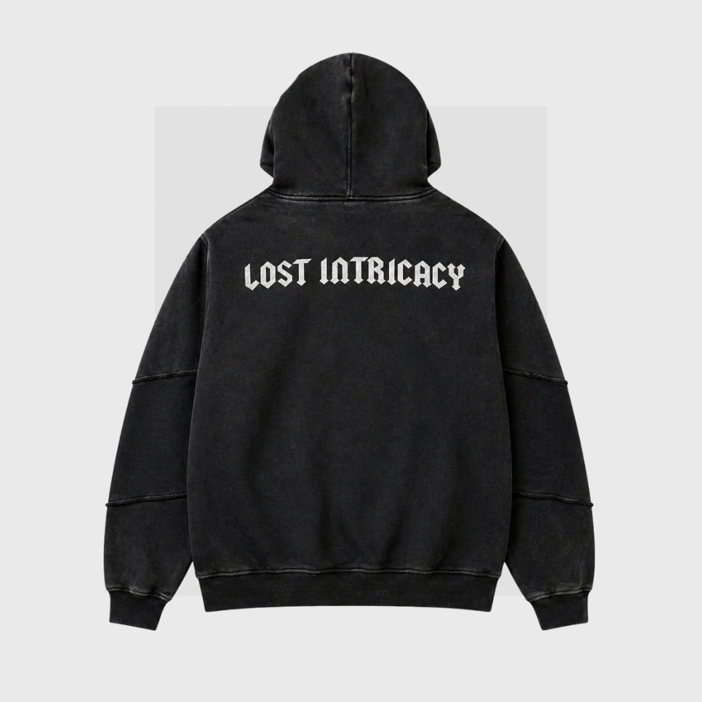 LOST DISTRESSED ZIP HOODIE
