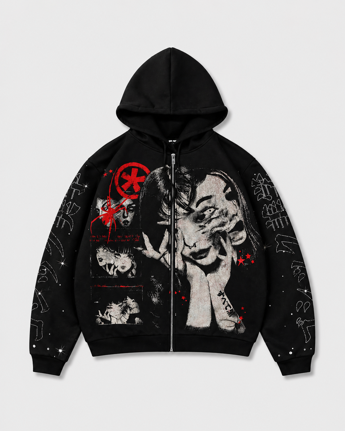 DISTORTED VISION ZIP HOODIE